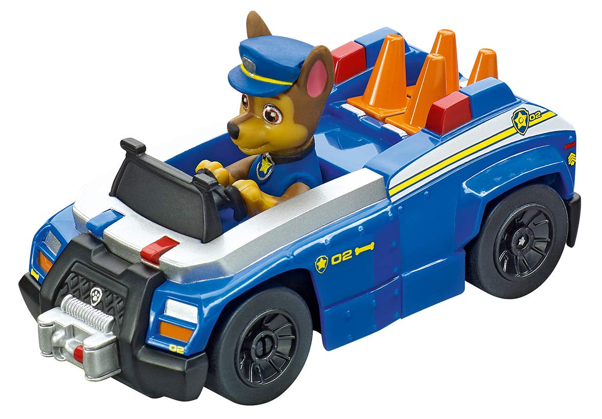 Carrera First Paw Patrol - Slot Car Race Track - Includes 2 Cars: Chase and Marshall - Battery-Powered Beginner Racing Set for Kids Ages 3 Years and Up  Multi
