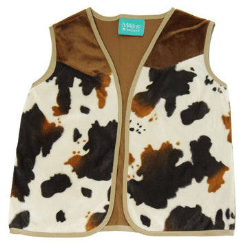 Making Believe Kids Western Rodeo Cowboy Or Cowgirl Classic Costume Set - Vest, Black Hat, Bandanna, Size 4-6