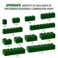 YUJHITP 100 Piece Green Building Blocks - 12 Size Classic Bricks, Compatible with Lego, Perfect for Creative Play, Color: Green