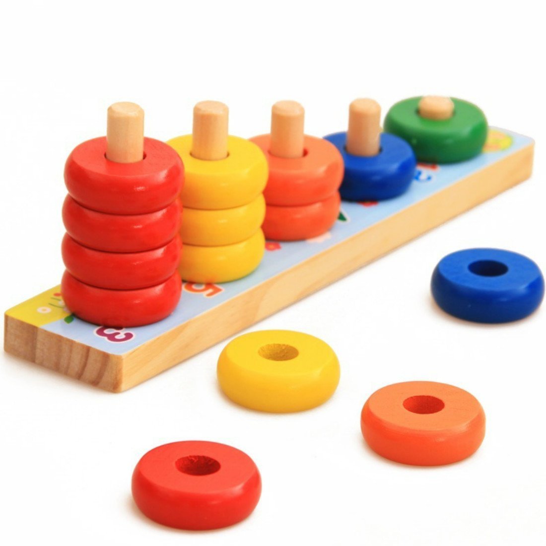 Trinkets & MoreRainbow Calculation Counting Stacker Math Toy (15 Pieces)|Number Learning Stacking Rings|Early Educational Stem 