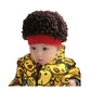 WeeH Kids Wig Hats Halloween Costume Cosplay Winter Kinnted Hat for Boy Girl (Red)