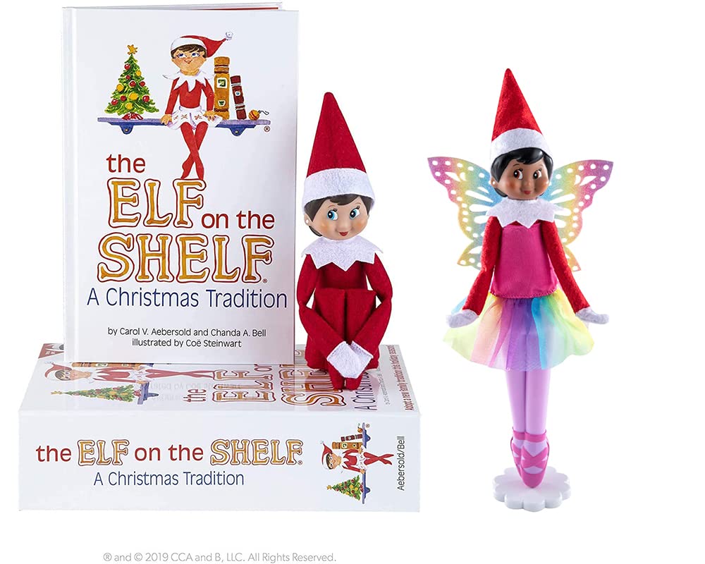 The Elf on the Shelf Scout Girl Doll - Light Tone Blue Eyed, Polyester, Rainbow Snow Pixie