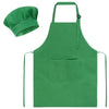 SUNLAND Kids Apron And Hat Set Children Chef Apron For Cooking Baking Painting (Green, S)