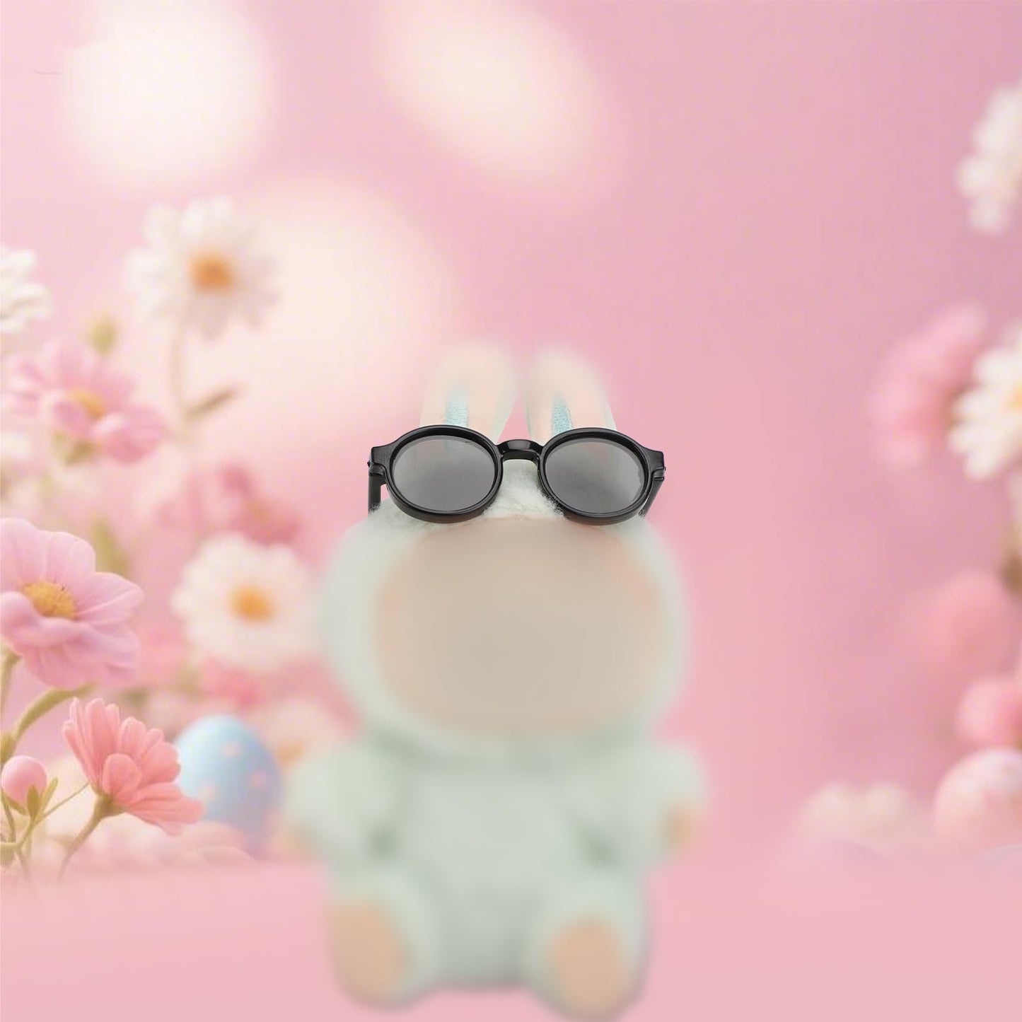 4pcs Doll Glasses  4 Colors Plastic Doll Dress up Eyeglasses Toy Glasses Costume Accessories Compatible with 5.12 Inch Figures (White  Black  Tortoiseshell  Purple)