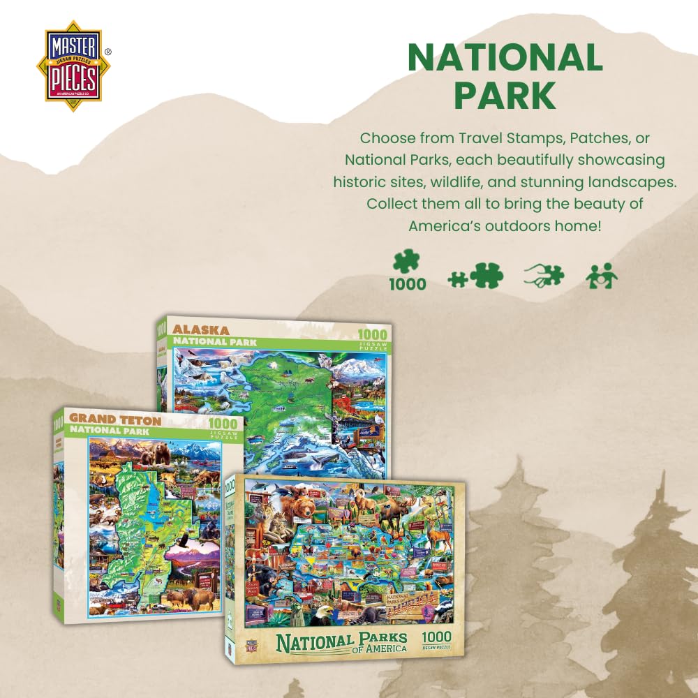 Masterpieces - 1000 Piece Jigsaw Puzzle, National Parks Of America, Fun For Adults, Family, Kids 19.25''X26.75''