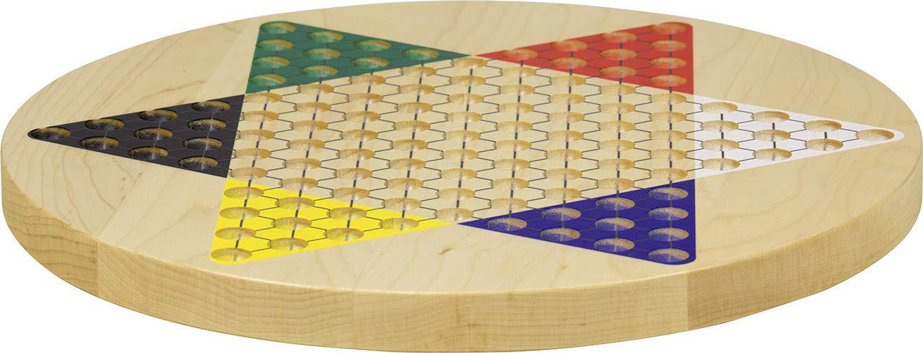 Printed Maple Chinese Checkers - Made In Usa