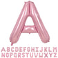 40 Inch Pink Letter Balloons, Large A Letter Balloons Foil Helium Balloon, Foil Big Single Alphabet A Balloon, Pink Letters for 