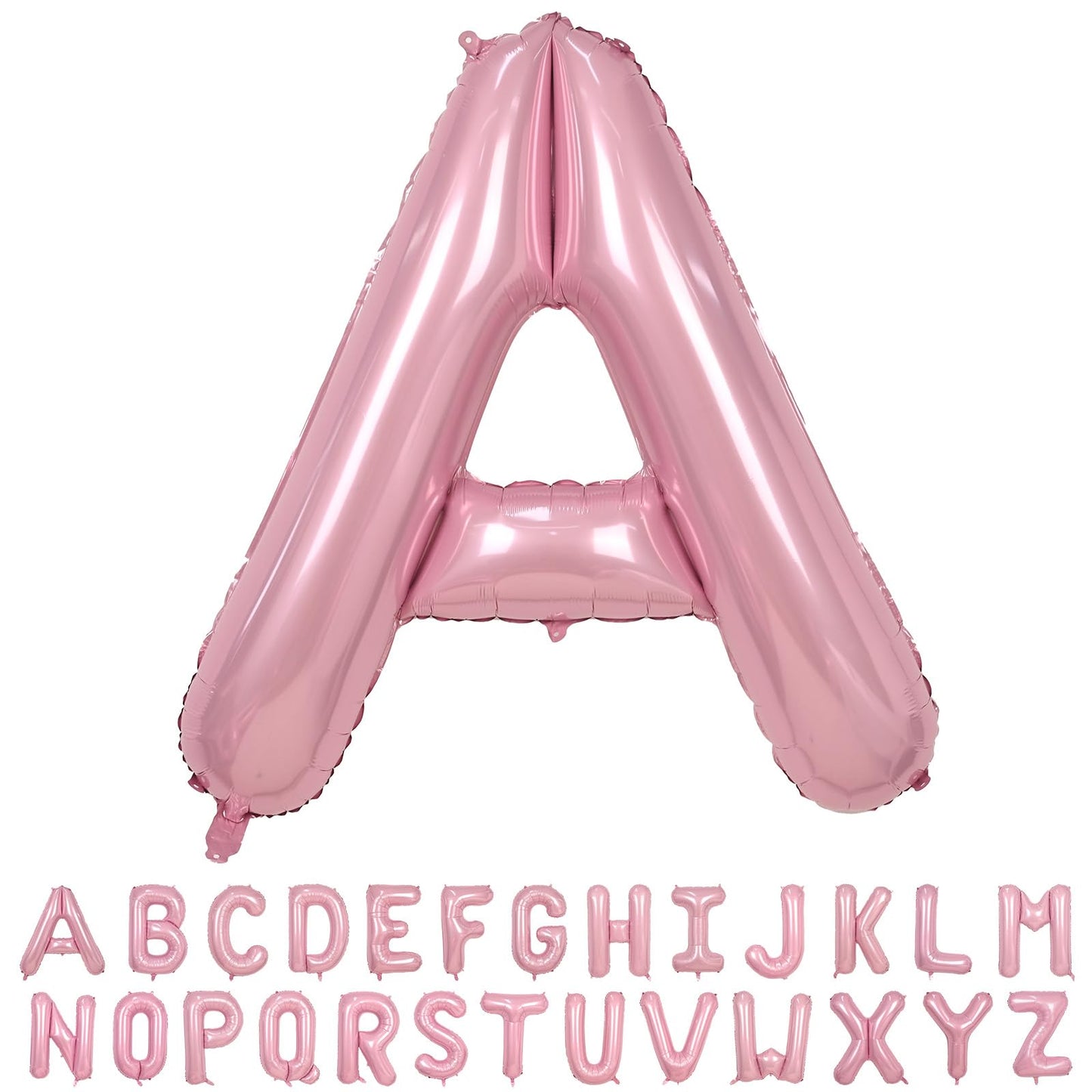 40 Inch Pink Letter Balloons, Large A Letter Balloons Foil Helium Balloon, Foil Big Single Alphabet A Balloon, Pink Letters for 