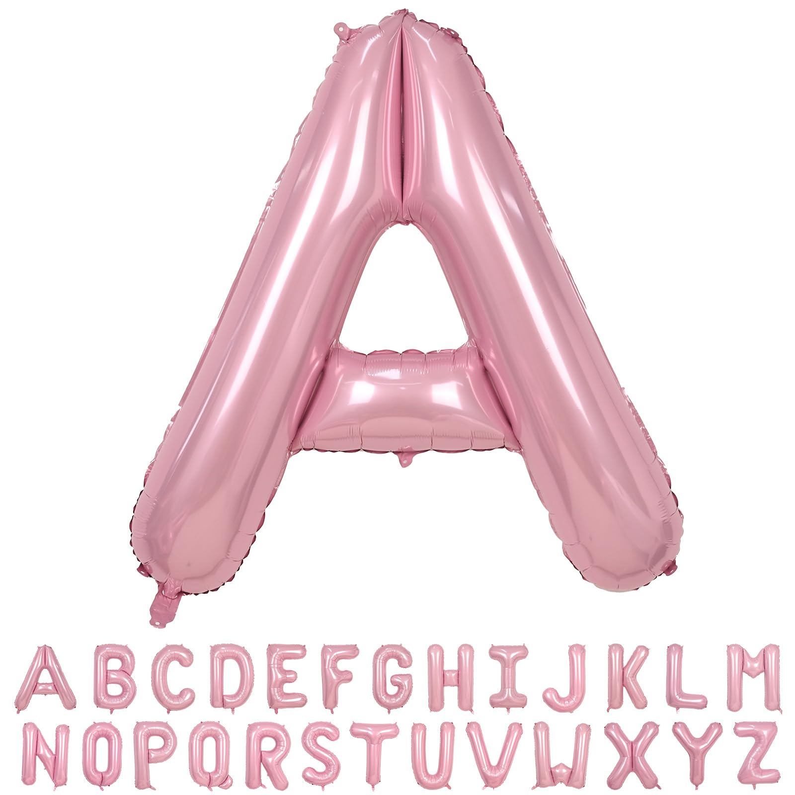 40 Inch Pink Letter Balloons, Large A Letter Balloons Foil Helium Balloon, Foil Big Single Alphabet A Balloon, Pink Letters for 