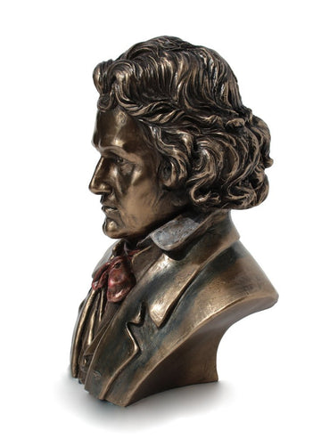 Veronese Design 6 1/2 Inch Ludwig Van Beethoven Bust Cold Cast Resin Bronze Finish Statue Realistic Figurine