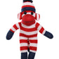 Plushland Adorable Sock Monkey, The Original Traditional Hand Knitted Stuffed Animal Toy Gift-For Kids, Babies, Teens, Girls And Boys Baby Doll Present Puppet (16'' Red)