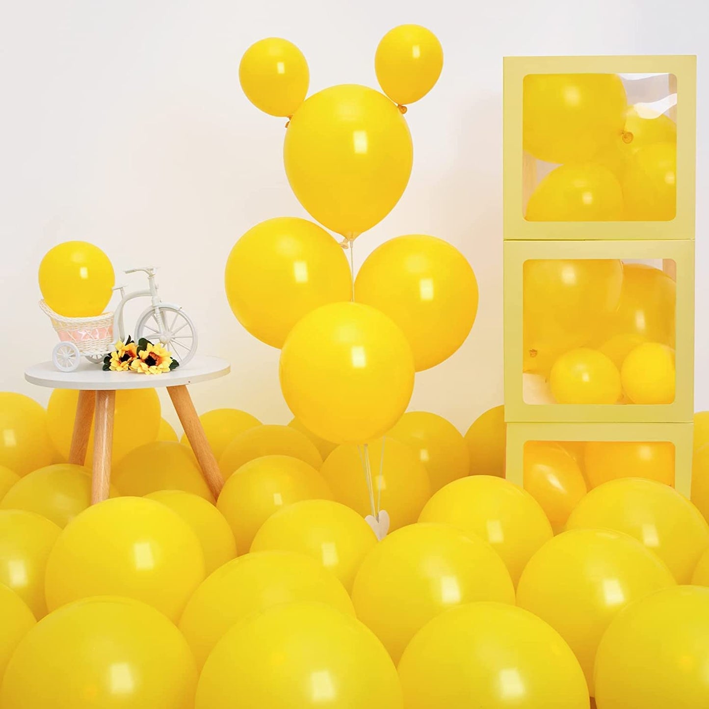 Abbaoww 100 Pcs Yellow Balloons 10 Inch Strong Latex Balloons For Party Decoration, Birthday, Wedding, Anniversary, Christmas And Arch Supplies