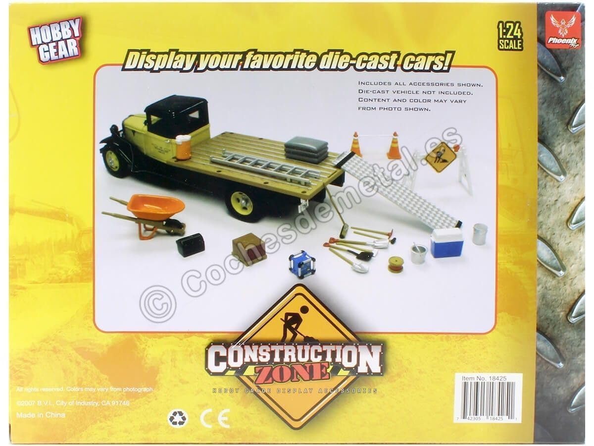 Phoenix Toys Construction Accessories Set For 1/24 Diecast Car Models