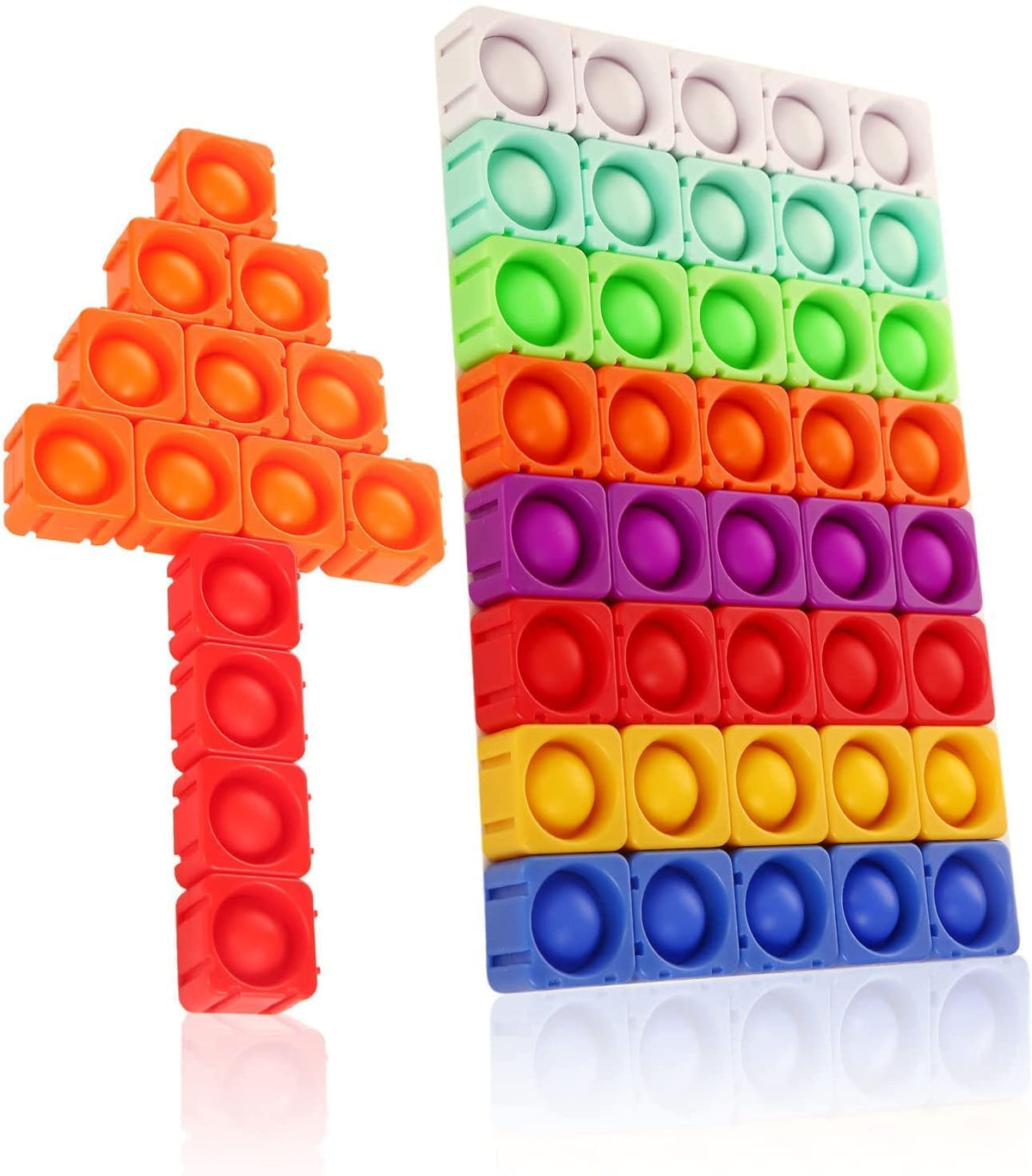 TOYIQ Big Size Pop It Puzzle Fidget Toy Set for Kids  Fun Sensory Game & Gift for Children  Stress Relief & Learning Toy for B