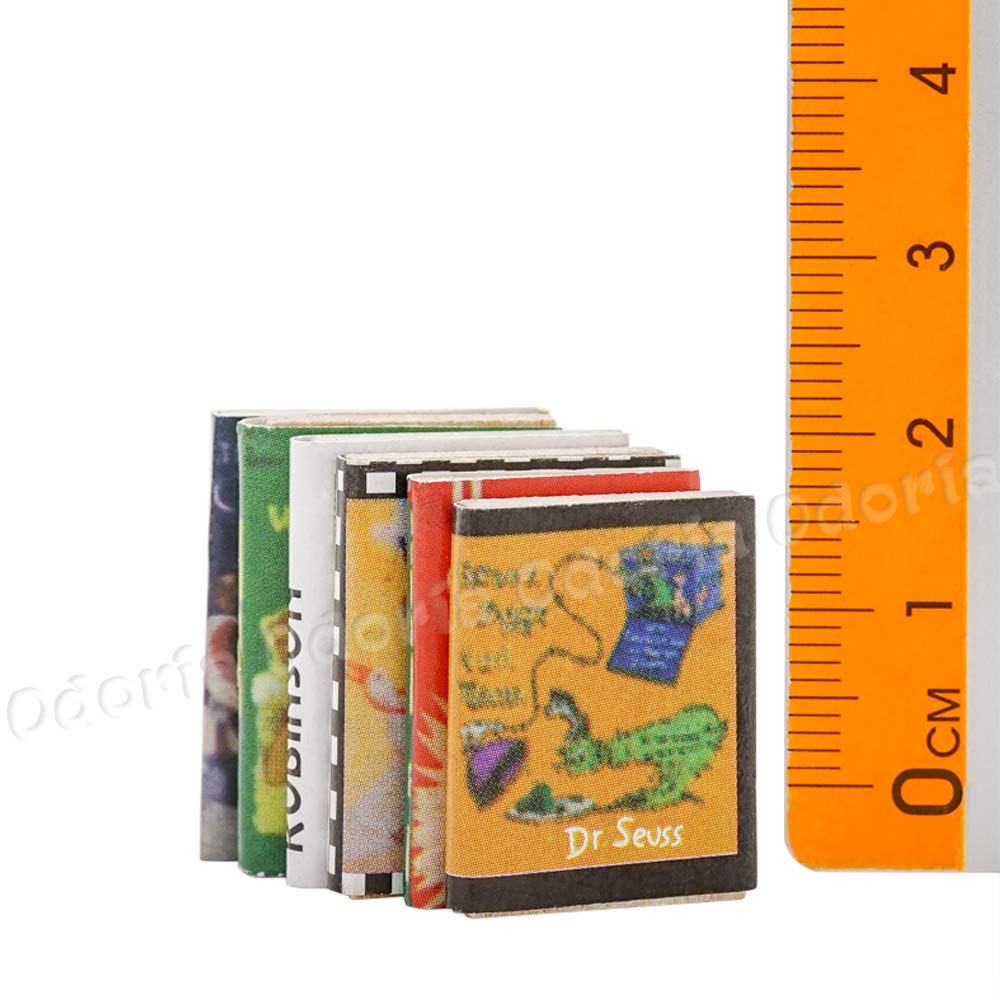 Odoria 1/12 Miniature Books 6Pcs Dollhouse Decoration Accessories
