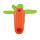 Nuby Silicone Carrot Tube Teether - Baby Teething Toy - Massaging Bristles For Sore Gums - 3+ Months