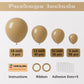 Voircoloria 130Pcs Tan Balloons Different Sizes 18'' 12'' 10'' 5'' Light Brown Latex Balloon Garland Arch Kit For Birthday Baby