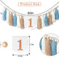 1St Birthday High Chair Banner - Pink Tassel Theme Banner For Girl - First Birthday Party Banner - 1St Birthday Photo Backdrop -