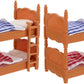 Topperfun 2Pcs Dollhouse Double Bed, 4In Mini Bunk Bed, Pvc Miniature Dollhouse Decorative Accessories For Mini Landscape