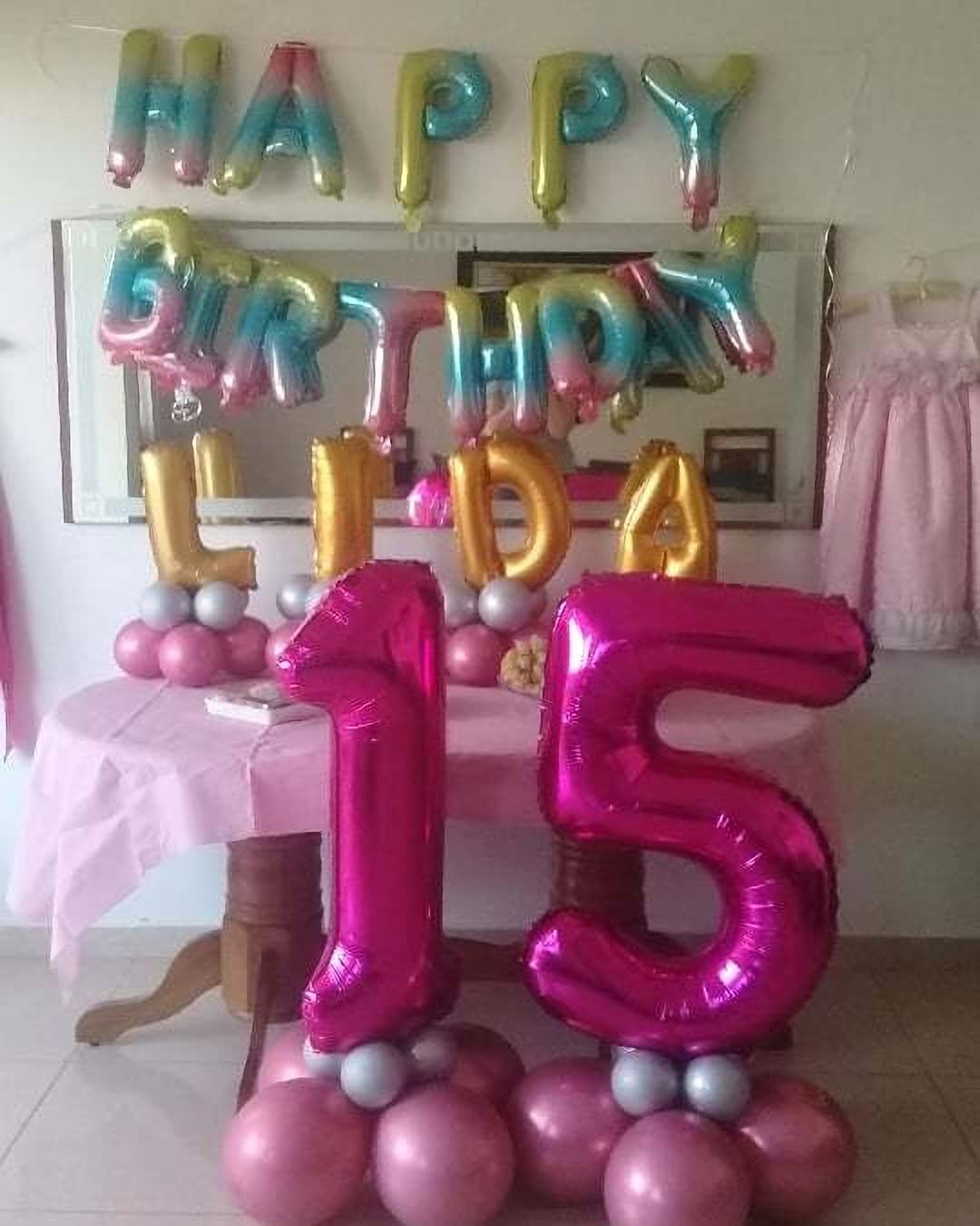 40 Inch Hot Pink 15 Number Balloons Giant Jumbo Huge 15 Or 51 Foil Mylar Helium Number Digital Balloons Dark Pink Birthday Mylar