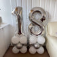 8 Number Balloons Silver 8 Balloons Number 40 Inch Number 8 Foil Mylar Balloons For 8 Birthday Anniversary Events Party