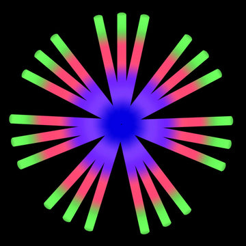 Lifbetter 102Pcs Glow Sticks Bulk- Led Foam Sticks In The Dark With 3 Modes Flashing Led Foam Multicolor Batons Light Up Party Favors For Birthdays, Weddings, Concerts, Festivals (102Pc)