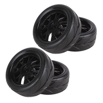 Bqlzr Y Shape Wheel Rim&Tires Replacement For Hsp 1:10 On-Road Rc Flat Racing Car 20106 Pack Of 4