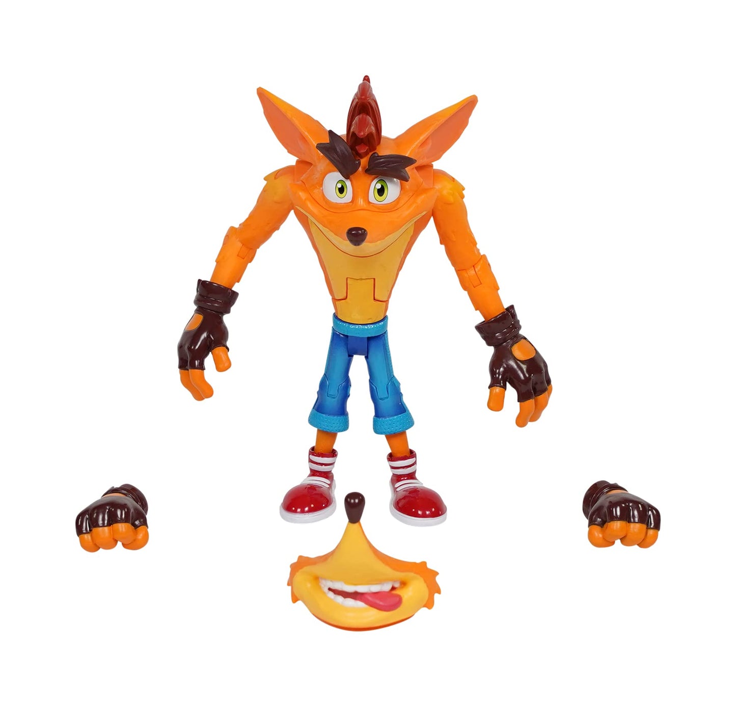 Crash Bandicoot Deluxe Edition Action Figure | 16.5cm | 16 Points of Articulation | Multi-color Collectible Toy