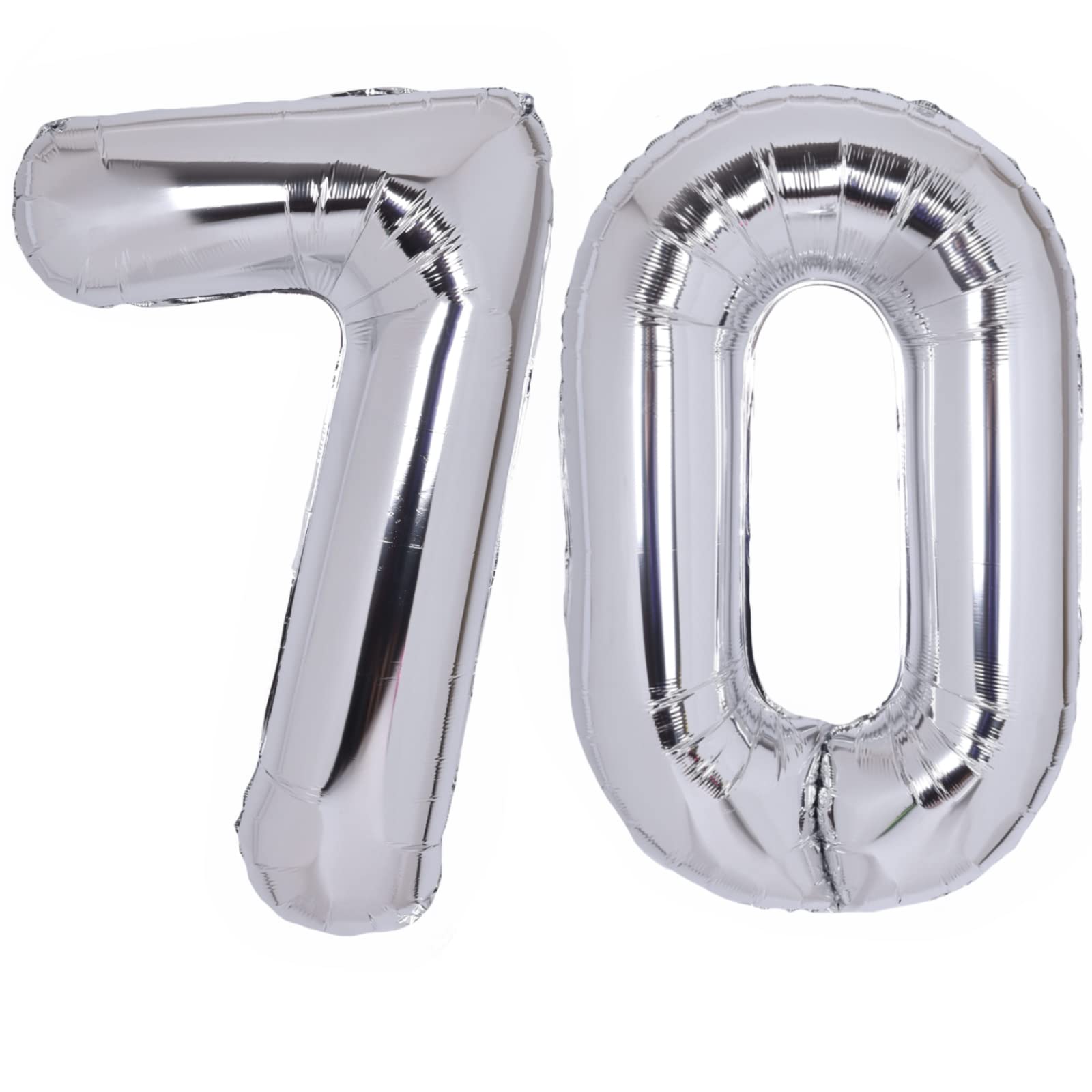 40 Inch Number 70 Balloon Silver Jumbo Giant Big Large Number 70 Foil Mylar Silver Balloons 70Th Birthday Party Anniversary Deco