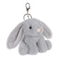 Apricot Lamb Cute Toys Plush Grey Bunny Rabbit Stuffed Animal Soft Keychain For Kids Bag, Purse, Backpack, Handbag (Grey Bunny，4.7 Inches)