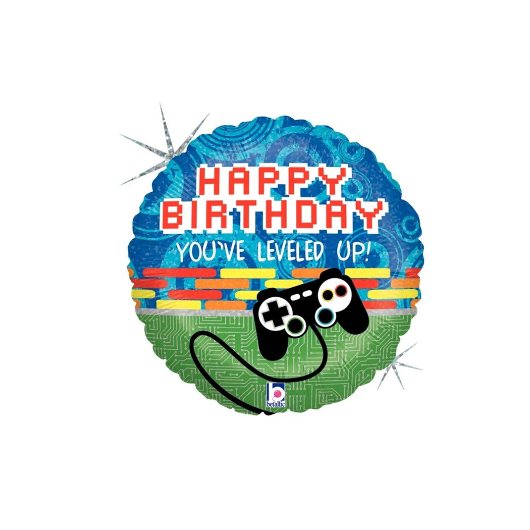 Betallic Game Controller Bday Foil Balloon, 18, Multicolor
