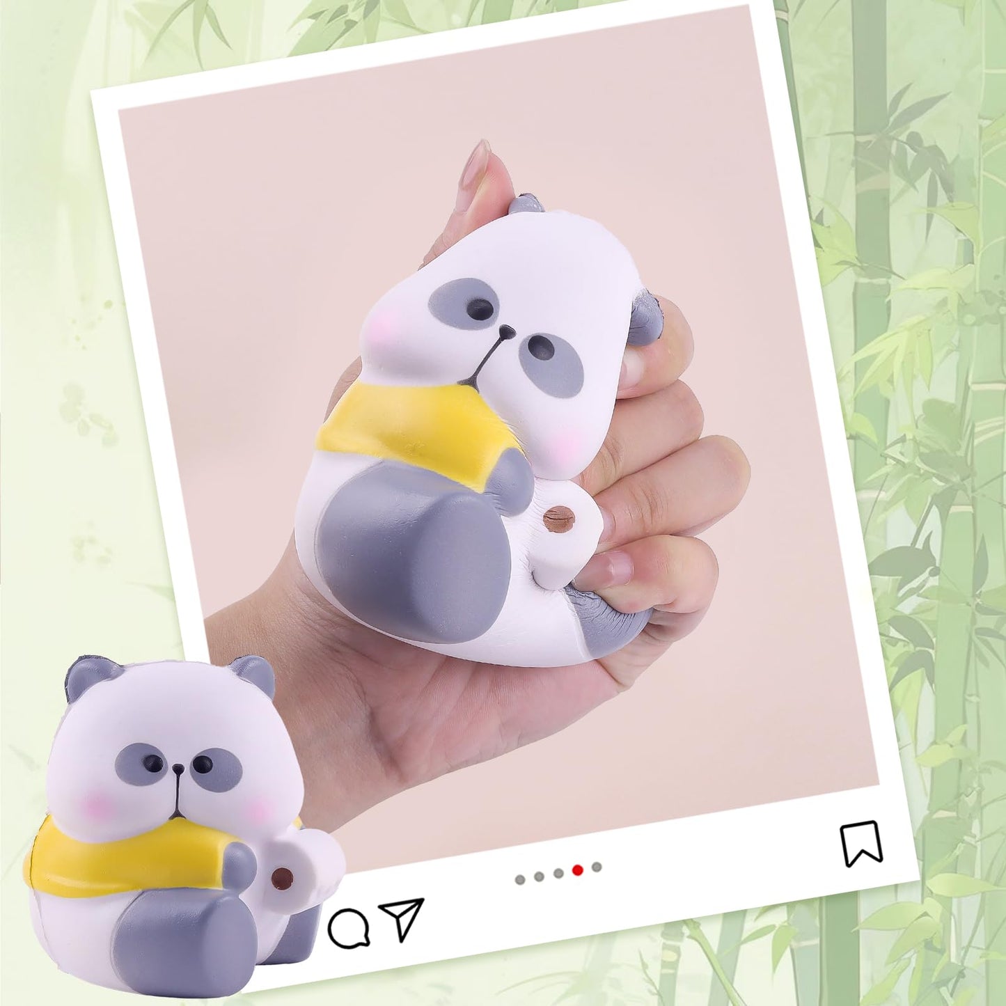 Anboor Panda Squishies Slow Rising Toys for Kids - Soft Cute Tissue-Holding Panda Foam Squishies Jumbo Animal Fidget Sensory Toy