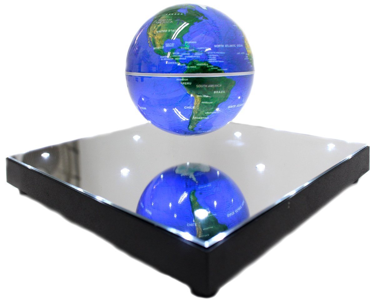 PowerTRC Levitation Globe TG13G - Colorful Plastic Floating Globe, Unique Home Decor