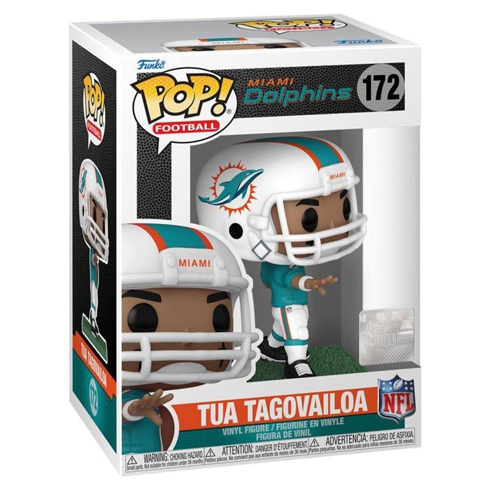 Funko POP Tua Tagovailoa Miami Dolphins Figure - Vinyl, One Size, Multicolor, Model 65687