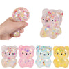 Dhjrefhhd 1Pccs Squeeze Toys Letter Sequins Candy-Bear Stress Relief Toy Hand Fidget Sensory Office Desk Squishy Toy (Light Pink
