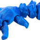 Cute Fox Desk Buddy, Articulated 3D Printed Fidget, 7.5 Inches, Authorized Seller (Silk Blue/Silver)
