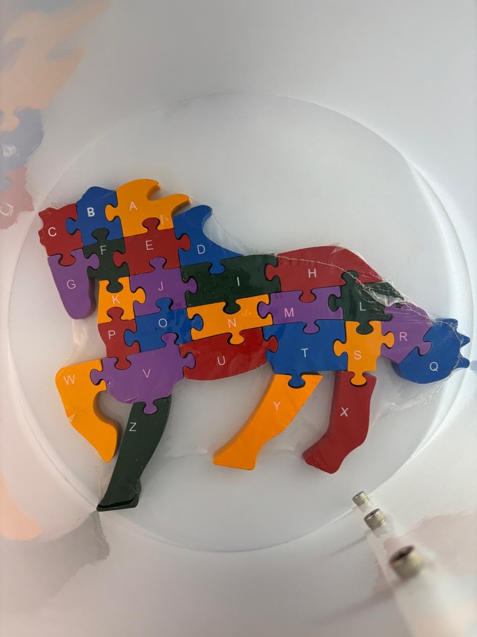 Bricks & Blocks Wooden Alphabet & Number Puzzle Set For Kids | Colorful AnimalShaped Educational Toy | Giraffe & Snake Learning