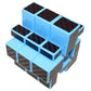 Cuberspeed Unusual Blue Mirror Cube Black Carbon Fiber Stickers 3X3 Magic Cube Mirror Blocks Blue Speed Cube