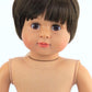 American Fashion World 18-Inch 'Mason' Vinyl Posable Boy Doll with Short Brunette Hair | Undressed Doll | enhanced Quality & Design