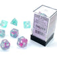 Chessex Nebula Polyhedral Dice Set Wisteria with White Luminary (7 dice)