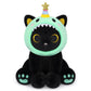 Hagusahuo Dinosaur Plush  8inches Black Cat Plush with Green Dino Plushie Hood Removable  Cute Plushies Shiny Dinosaur Stuffed Animal Doll Toy Birthday Gifts for Kids Boys Girls
