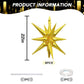 6PCS Gold Star Balloons, 22Inch Large Gold Star Balloon Explosion Foil Balloons Cone Spike Balloon for Birthday Graduation Weddi