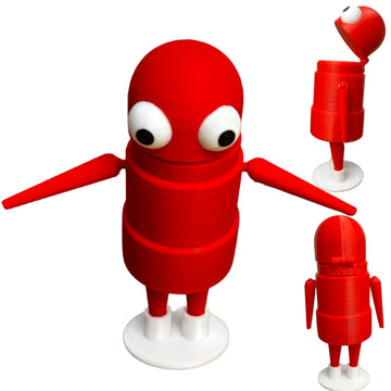 Superbe Repo 3D Printed Character Figure, R.E.P.O Horror Game Posable Articulated Collectible Model For Fans Gift (Red)