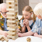 Gentle Monster Giant Tumble Tower with Dice & Game Board  56 Pcs Large Size Wooden Stacking Game  Classic Outdoor Games for mature-themed Kids Family (Jumbo 56pc)