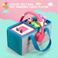 Pisosn Carrying Case For Toniebox Starter Set And Tonies Figurines, Travel Felt Cloth Musical Toy Folding Bag For Toniebox Accessories (Blue)