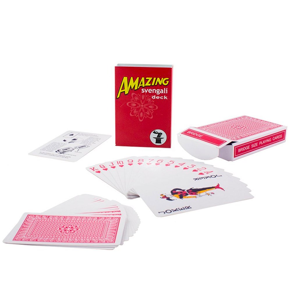 Magic Makers Amazing Svengali and Secret Stripper Deck Kit, Hundreds of Possible Tricks from Beginner to Expert in This Set (Red
