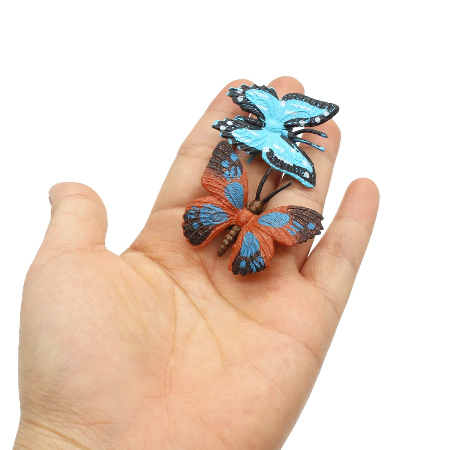 Smilersmile 12Pcs Plastic Butterflies Toy Butterfly Action Figures Art Decoration Removable Reusable For Cake Topper (Butterfly)