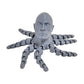 3D Printed Rocktopus, The Rock, Articulated Fidget, Octopus, Stress Relief Toy, Fidget Box, Adhd Toy, Anxiety Relief Aid (Silver