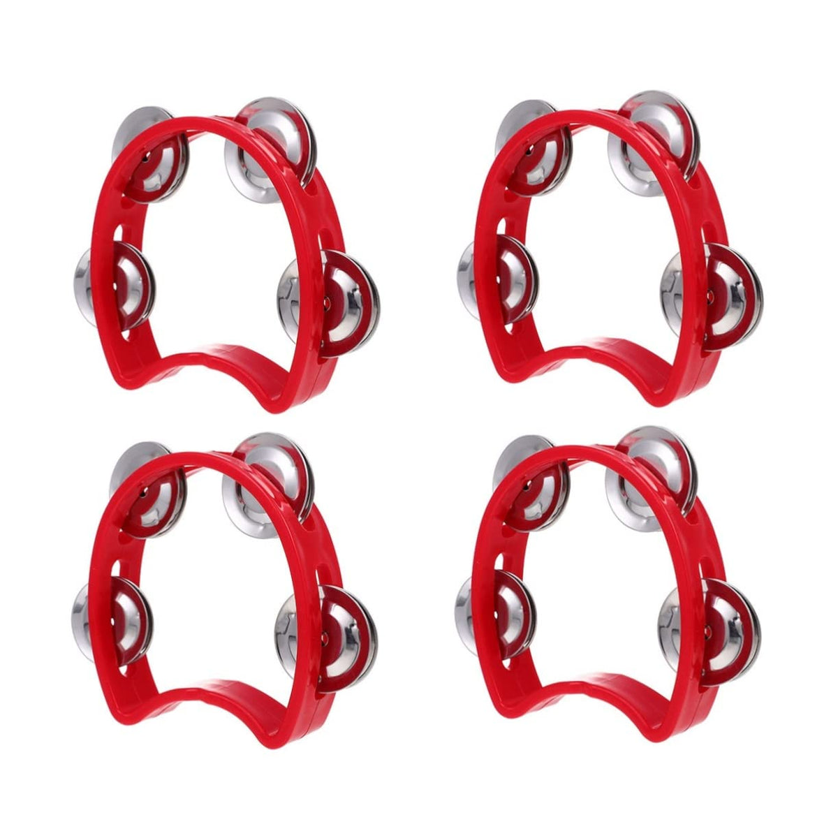 Excluzo 4 Pcs Flower Bell Circle Four Bell Circle Kids Toys Baby Instruments Kids Musical Toys Plastic Percussion Tambourines Ha