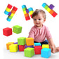 Magnetic Building Blocks Large, 1.65 Inch Magnetic Stacking Cubes For Toddlers, Sensory & Montessori Toys For Boys & Girls 1 2 3 Years Old (12 Pcs)